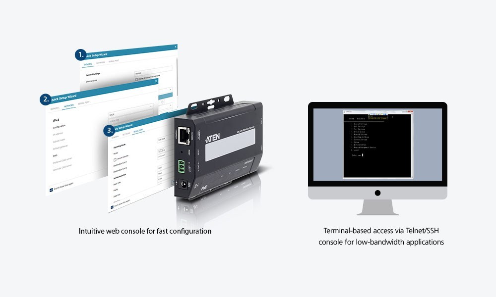 Easy Setup with Web Console and Telnet SSH Console