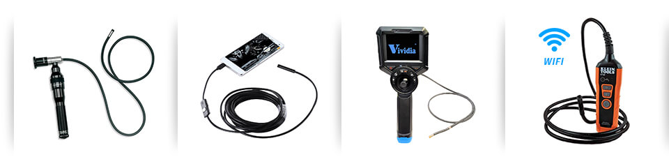 Display types of borescopes