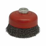 3" Crimped Wire Cup Brush, Thin Wire18CO33S